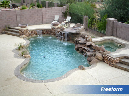 Freeform inground swimming pool builder in PA